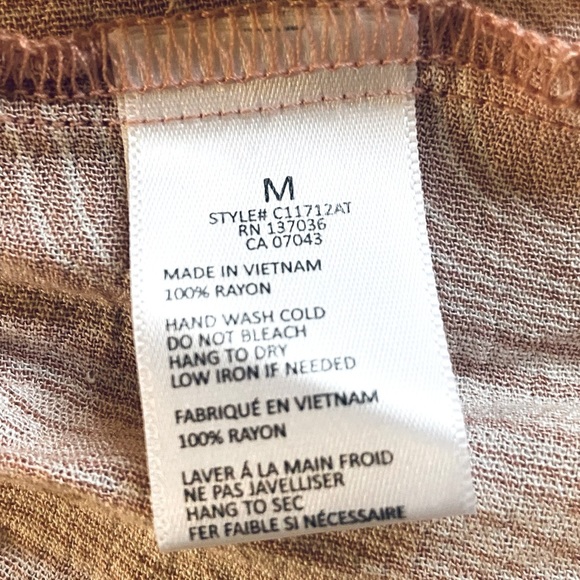 NWT Paper Crane Ruffle Tank Top With Elastic Waist And Cool Swirl Pattern Size M - Picture 8 of 9